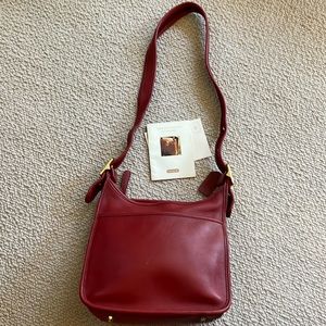 Vintage Red Coach All Leather Crossbody Purse